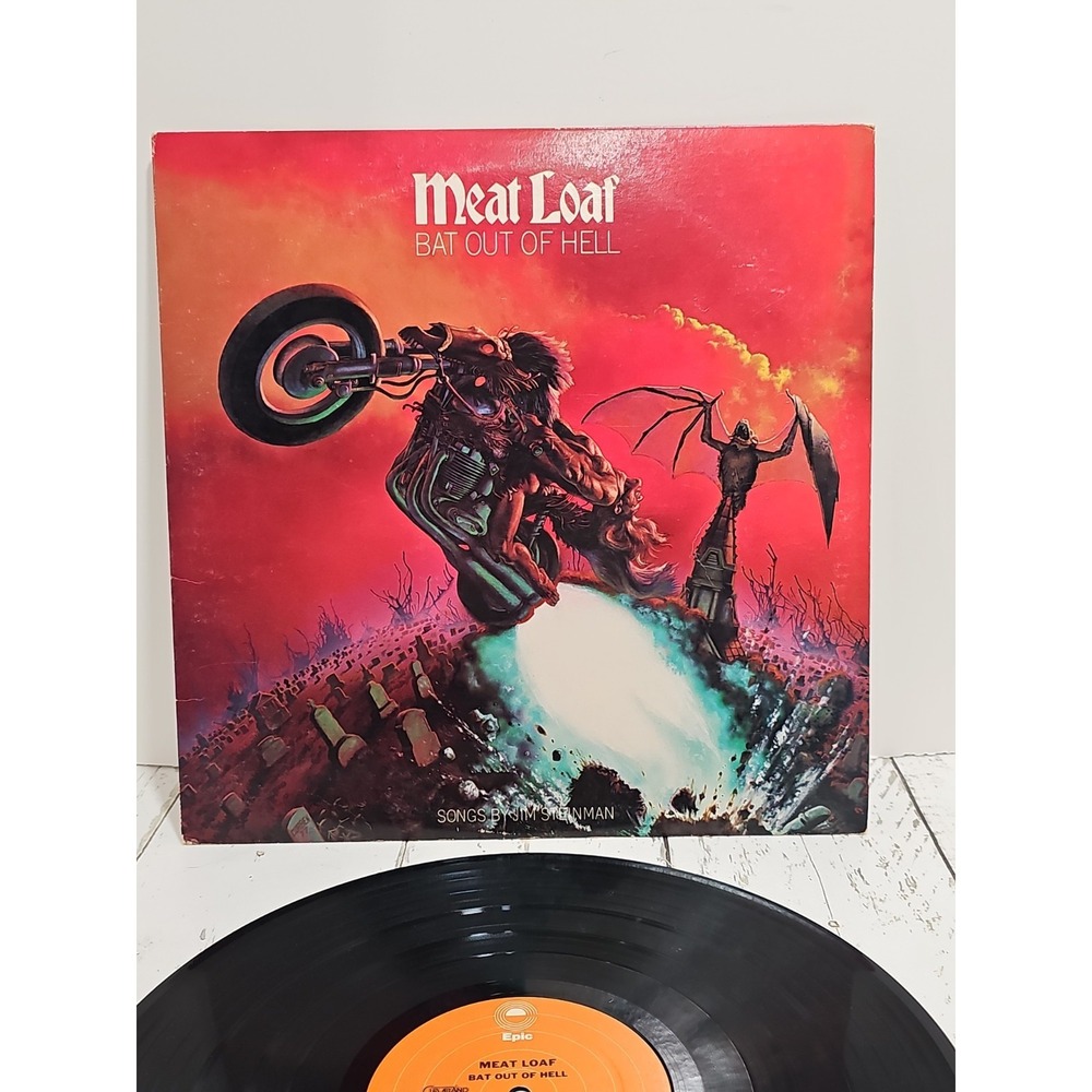 Meat Loaf Bat Out Of Hell Vintage Vinyl LP 1977 Epic Cleveland Record PE-34974 - Picture 2 of 14